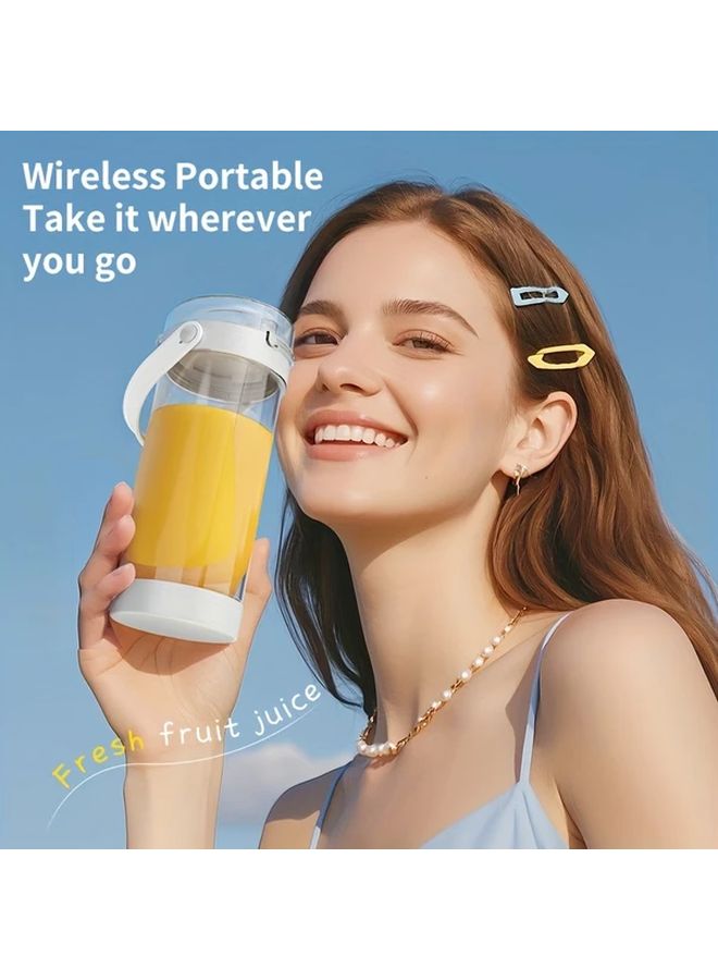 White Portable USB Rechargeable Blender 20oz 12 Blades For Smoothies Travel - Image 5